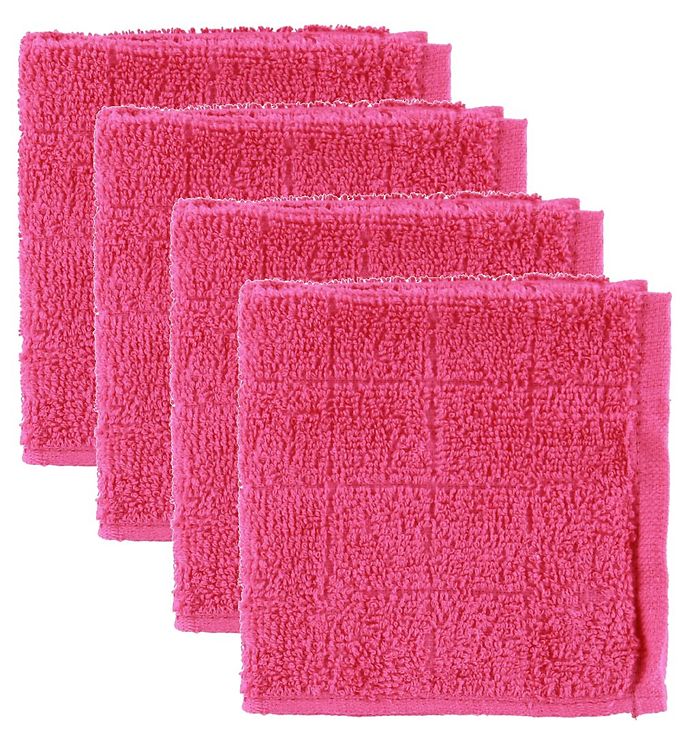 Pippi Baby Wash Cloth - 4-Pack - Pink » New Styles Every Day