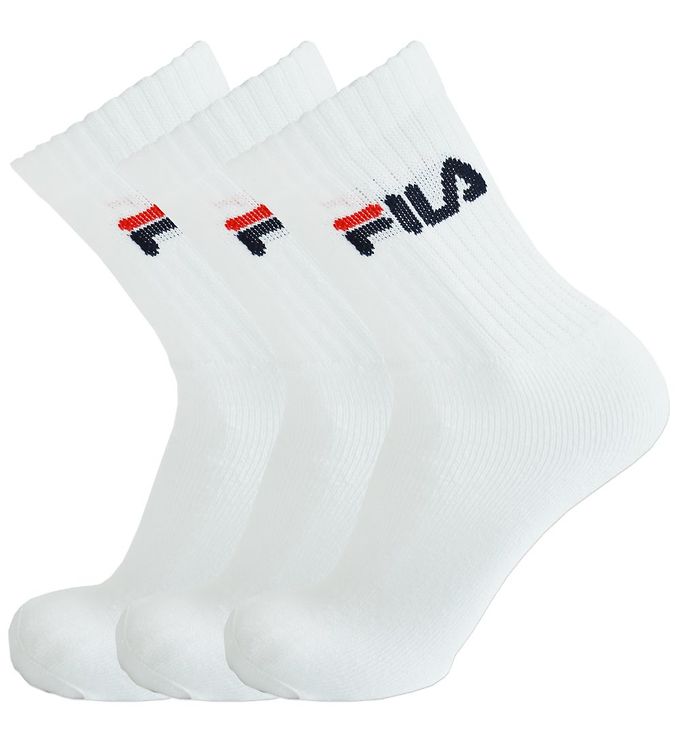 Fila Tennis Socks - 3-Pack - White » Cheap Shipping