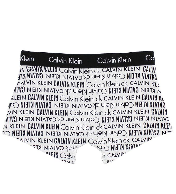 Calvin Klein Boxers - 2-Pack - White w. Text » Quick Shipping