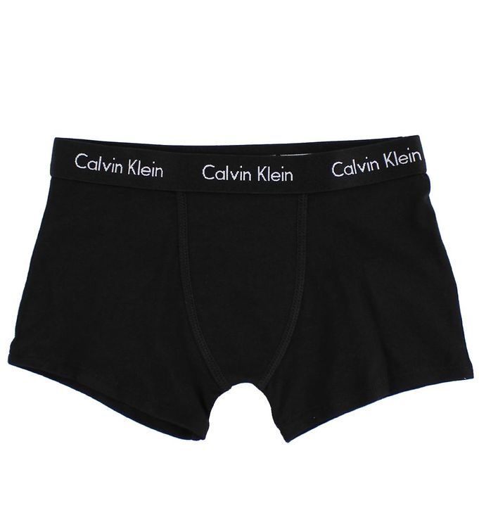 Calvin Klein Boxers - 2-Pack - Black w. Text » Quick Shipping