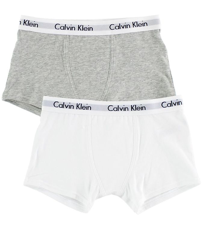 Calvin Klein Boxers - 2-Pack - Grey Melange/White » Kids Fashion