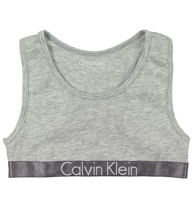 Calvin Klein Bralettes - 2-Pack - Grey Melange/White