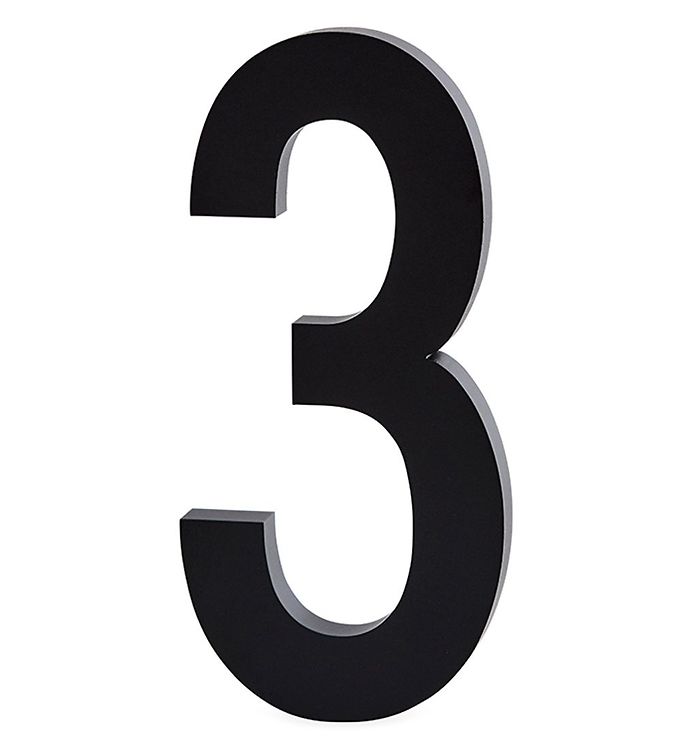 Design Letters AI Number - 3 - Black » Cheap Shipping