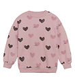 Minymo Sweatshirt - Dawn Pink w. Hearts