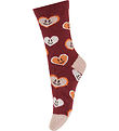 Melton Socks - Happy Hearts - Bordeaux