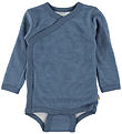 Joha Wrap Bodysuit L/æ - Wool/Bamboo - Blue