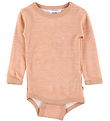 Joha Bodysuit L/æ - Wool/Bamboo - Peach