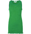 Rosemunde Top - Silk/Cotton - Bright Green w. Lace