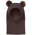 Huttelihut Balaclava - Wool/Cotton - Knitted - 2-layer - Raisin 