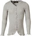 Rosemunde Cardigan - Silk/Cotton - Rib - Light Grey Melange