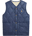 Polo Ralph Lauren Daunenweste m. Fleece - Umkehrbar - Navy/Beige