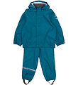 Mikk-Line Rainwear w. Suspenders - PU - Recycled - Celestial