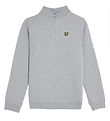 Lyle & Scott 맨투맨 - 쿼터 지퍼 - 밝은 회색 마블
