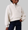 Calvin Klein Bluse - Sherpa Fleece Reißverschluss - Ivory