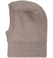 Huttelihut Balaclava - Wool/Cotton - Knitted - 2-layer - Brown M