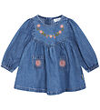 Hust and Claire Klänning - Dalaa - Denim m. Blommor