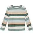 Hust and Claire Blouse - Wool/Bamboo - Abba - Jade Green w. Stri