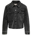 Kids Only Jeansjacke - KogCassie - verwaschen Black/Strass