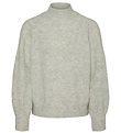 Vero Moda Girl Genser - Strikk - VmLeaf - Light Grey Melange