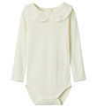 Name It Bodysuit L/æ - Wool - NmfWang - Snow White w. Pointelle