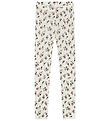 Name It Leggings - Wool - NkfWang - Snow White w. Pointelle