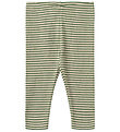 Wheat Leggings - Rib - Jules - Elm Green Stripe