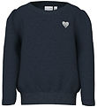 Name It Sweatshirt - NmfVima - Dark Sapphire w. Heart