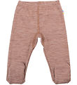 Joha Leggings w. Feet - Wool - Rust