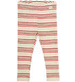 Petit Piao Leggings - Rib - Modal - Chili Pepper Multi Stripe