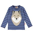 DYR-Cph Bluse - Dyrroar AOP/Steifen - Kalt Blue/Grey Marine Wolf