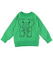 DYR-Cph Sweatshirt - Animal Bellow - Green Outline Elephant