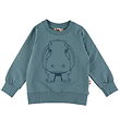 DYR-Cph Sweatshirt - Animal Bellow - Blue Grey Outline Hippo