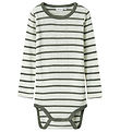 Name It Bodysuit L/æ - Wool - NmmWang - Snow White/Mulled Basil