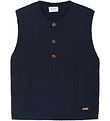 Hust and Claire Waistcoat - Knitted - Wool - Edi - More Navy