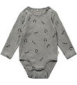 Sofie Schnoor Bodysuit L/æ - Grey Melange w. Print
