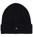 Tommy Hilfiger Beanie - Knitted - Small Flag Beanie - Black
