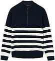 LMTD Bluse - Strick - NlmNurjo - Dark Sapphire m. Streifen