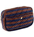 Fan Palm Toiletry Bag - Medium+ - Blues & Stripes