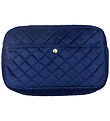 Fan Palm Toiletry Bag - Large - Quilted Velvet - Midnight Blue