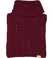 MarMar Hals - Strikk - Arna - Deep Ruby m. Hullmønster