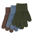 Mikk-Line Handschuhe - Wolle/Polyamid - 3er-Pack - Reisetasche/C