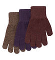 Mikk-Line Handschuhe - Wolle/Polyamid - 3er-Pack - Nightshade/Ch
