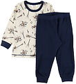 Joha Schlafanzug - Beige/Marineblau