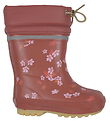 CeLaVi Thermo Boots w. Lining - Apple Butter w. Flowers