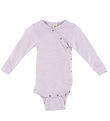 Engel Wrap Bodysuit L/æ - Wool/Silk - Magnolia
