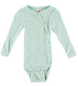 Engel Wrap Bodysuit L/æ - Wool/Silk - Pastel Mint