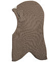 Racing Kids Balaclava - Wool/Cotton - 2-layer - Brown Birch Bark