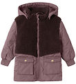 Name It Gevoerde Jas m. Fleece Teddy - NmfMika - Grape Shake