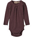 Wheat Bodysuit L/æ - Rib - Lotta - Eggplant