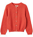 Wheat Cardigan - Prjónað - Magnella - Candy Rauður M. Mynsturprj